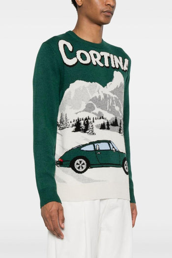 Saint Barth Maglia Verde Uomo Cortina - 5