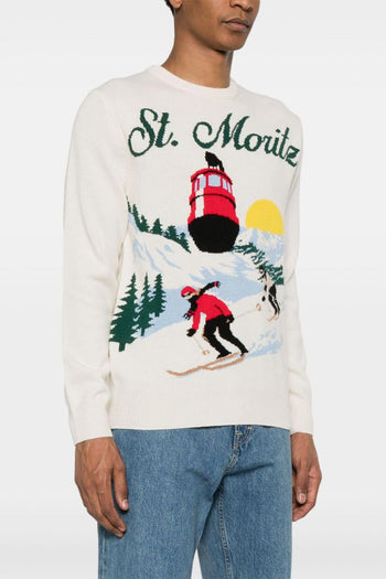 Saint Barth Maglia Bianco Uomo St. Moritz - 5