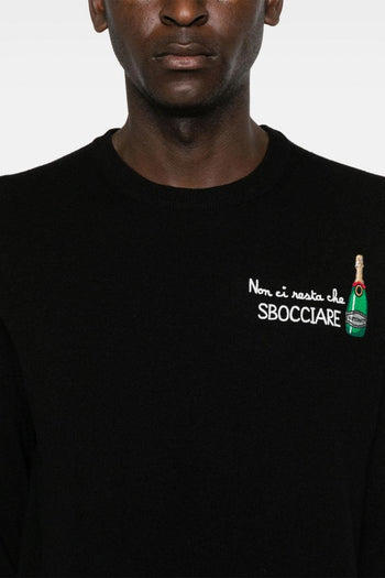 Saint Barth Maglia Nero Uomo Non Ci Resta Che Sbocciare - 4