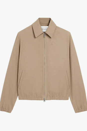 Ami Paris Giubbino Logo Cuore Uomo Beige - 5