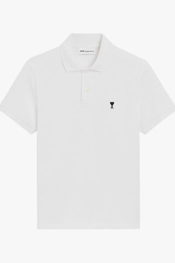 Ami Paris Polo Logo Cuore Uomo Bianco - 4