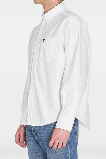 Ami Paris Camicia Micro Cuore Uomo Bianco - 3