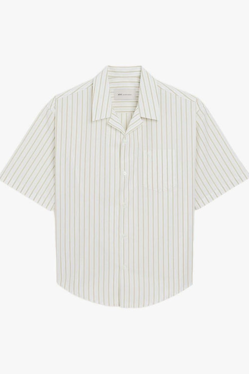 Ami Paris Camicia Maniche Corte Uomo Bianco