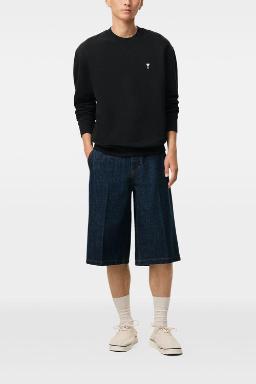 Ami Paris Felpa Micro Cuore Uomo Nero