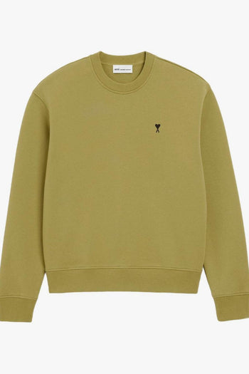 Ami Paris Felpa Micro Cuore Uomo Verde - 5