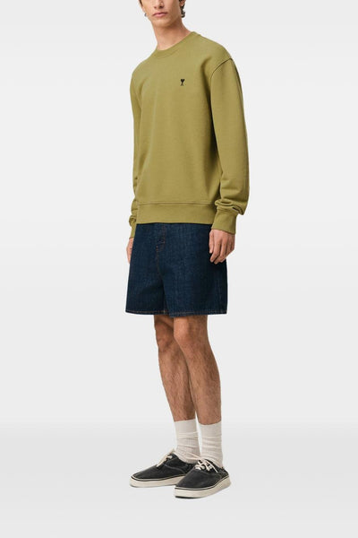 Ami Paris Felpa Micro Cuore Uomo Verde