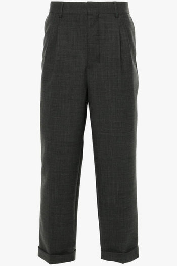 Pantalone Grigio Uomo Doppia Pince - 5