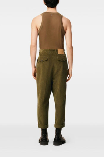 Ami Paris Pantalone Uomo Velluto Millerighe Bronzo - 3