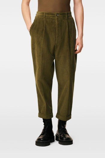 Ami Paris Pantalone Uomo Velluto Millerighe Bronzo - 2