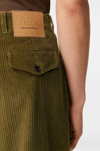 Ami Paris Pantalone Uomo Velluto Millerighe Bronzo - 5