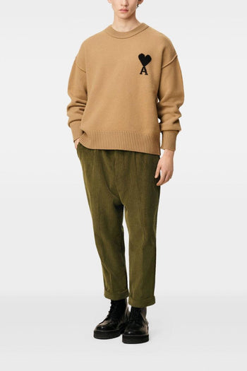 Ami Paris Pantalone Uomo Velluto Millerighe Bronzo - 4