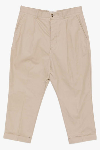 Ami Paris Pantalone Uomo Chino Beige con Risvolto - 5