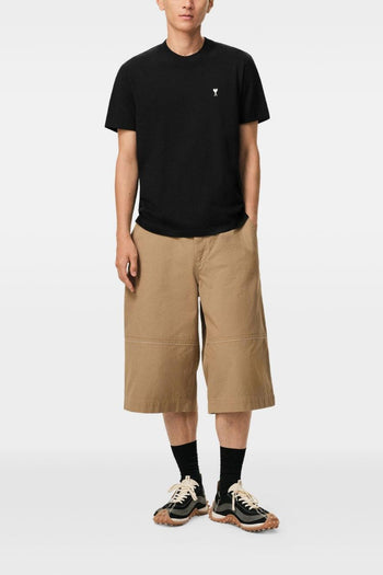 Ami Paris T-Shirt Micro Ricamo Cuore Uomo Nero - 2