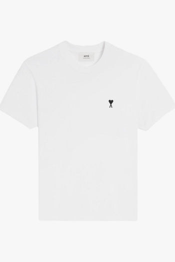 Ami Paris T-Shirt Cuore Nero Uomo Bianco - 5