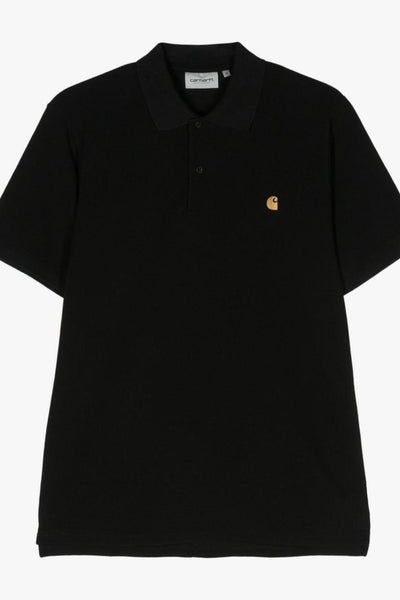Wip Polo Nero Uomo S/S Chase Pique