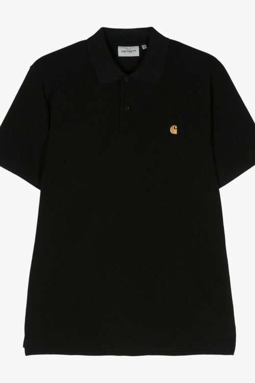 Wip Polo Nero Uomo S/S Chase Pique