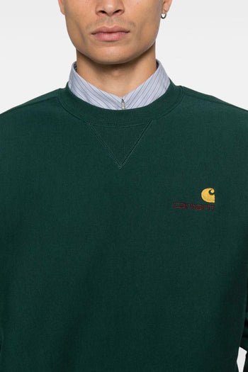 Wip Felpa Verde Uomo American Script - 5