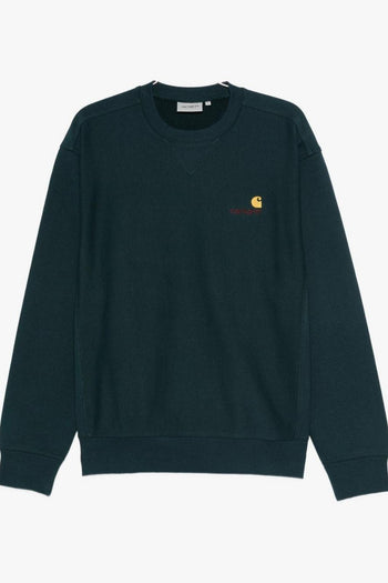 WIP American Script Uomo Felpa Verde - 5