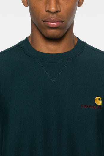 WIP American Script Uomo Felpa Verde - 4