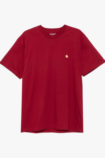 Wip Uomo T-shirt Rosso Micro Ricamo Logo C