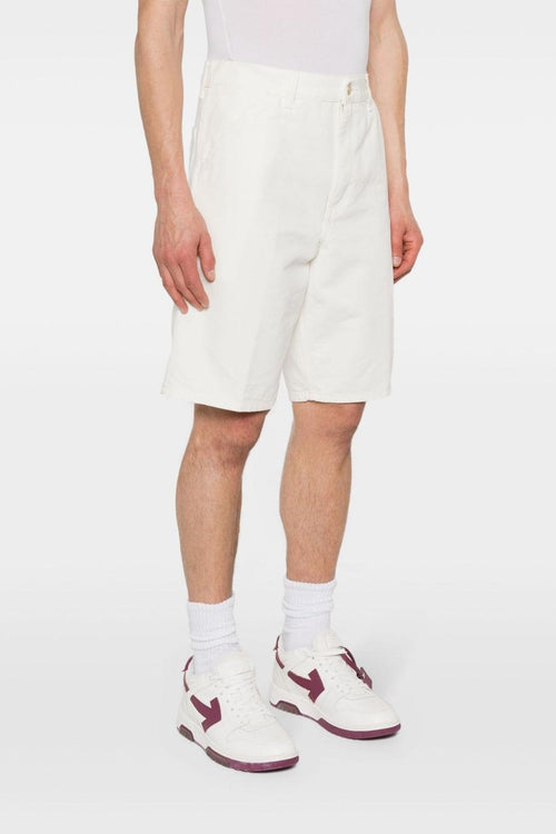 Wip Uomo Bermuda Bianco Single Knee