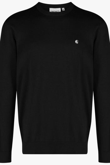 Wip Felpa Ricamo Logo Uomo Nero - 5