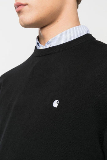 Wip Felpa Ricamo Logo Uomo Nero - 4