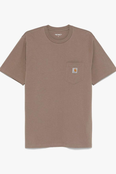 Wip Uomo T-shirt Marrone Tasca Patch Logo