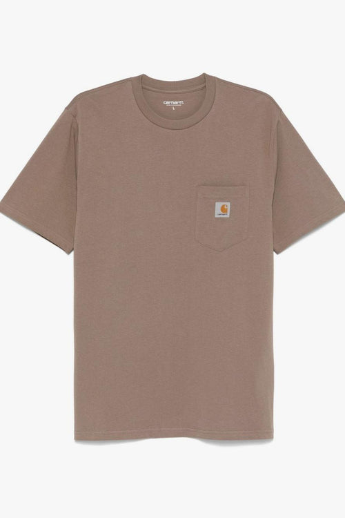 Wip Uomo T-shirt Marrone Tasca Patch Logo