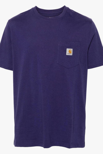 T-shirt Viola Uomo Tasca Patch Logo - 5