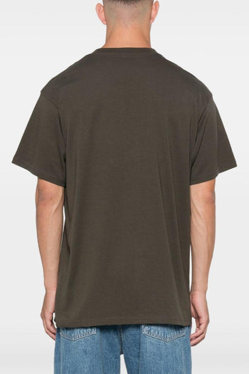 T-shirt Verde Uomo Ricamo Logo - 4