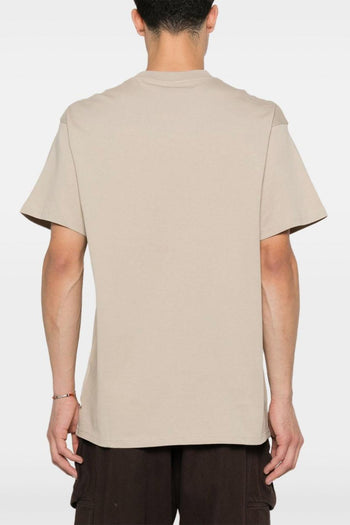 T-shirt Beige Uomo Ricamo Logo - 4