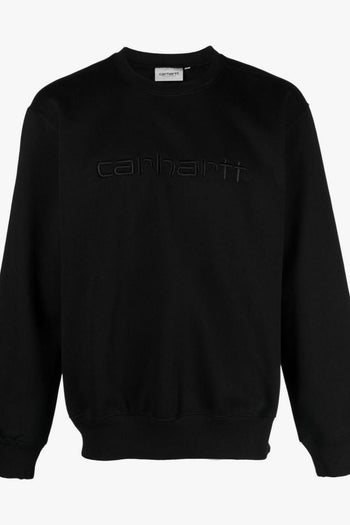 WIP Chase Uomo Felpa Nero Ricamo Logo in Tono - 5