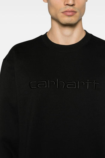 WIP Chase Uomo Felpa Nero Ricamo Logo in Tono - 4