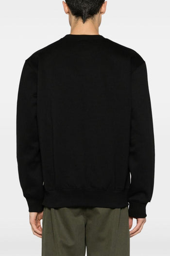 WIP Chase Uomo Felpa Nero Ricamo Logo in Tono - 3