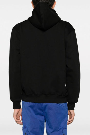 Wip Felpa Nero Uomo Cappuccio Ricamo Logo - 3