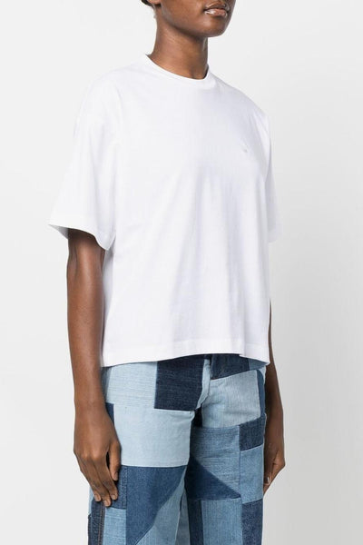 Wip Donna T-shirt Bianco Micro Ricamo Logo C