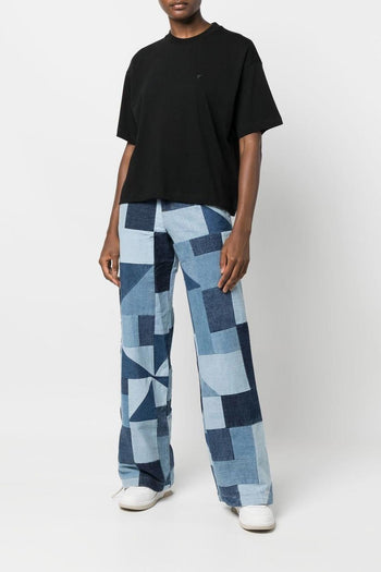 Wip S/S Pocket Donna T-shirt Nero Micro Ricamo - 2