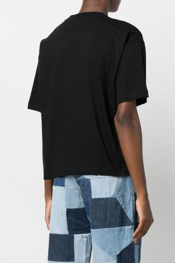 Wip S/S Pocket Donna T-shirt Nero Micro Ricamo - 3