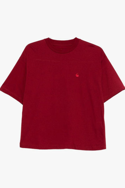 Wip Donna T-shirt Rosso Micro Logo C