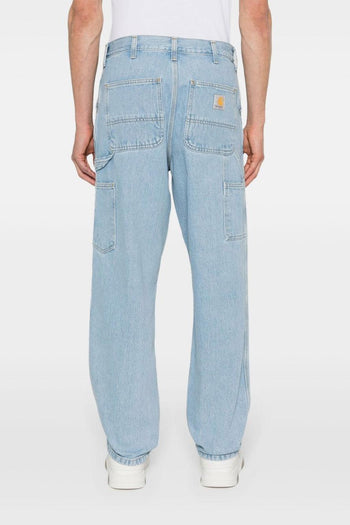 Wip Single Knee Uomo Jeans Blu Chiaro - 3