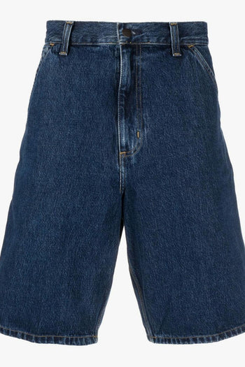 Wip Uomo Bermuda Blu Single Knee Lavaggio Medio - 5