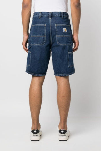 Wip Uomo Bermuda Blu Single Knee Lavaggio Medio - 3