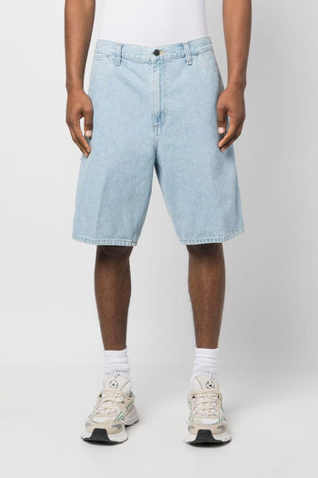 Wip Uomo Bermuda Blu Single Knee Lavaggio Chiaro - 2