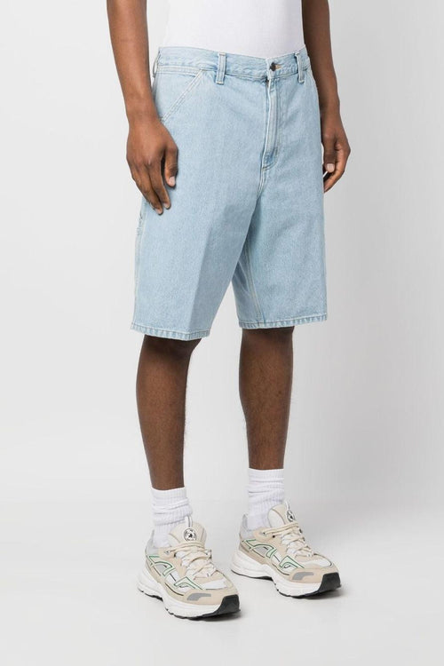 Wip Uomo Bermuda Blu Single Knee Lavaggio Chiaro