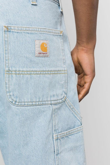 Wip Uomo Bermuda Blu Single Knee Lavaggio Chiaro - 4