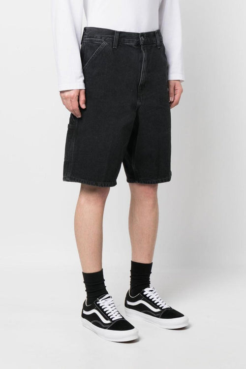 Wip Uomo Bermuda Nero Single Knee