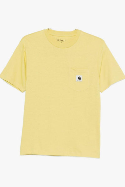 Wip Donna T-shirt Giallo Tasca sul Petto