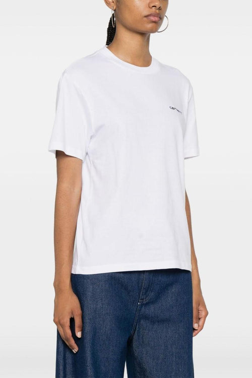 Wip T-shirt Bianco Donna W' S/S Script Embroidery