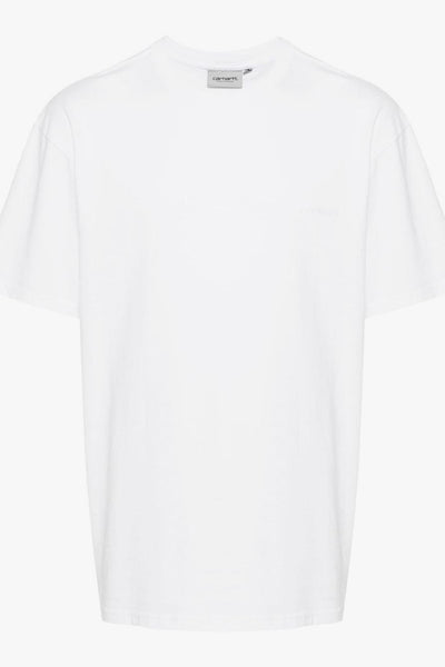 T-shirt Bianco Uomo Ricamo Micro Logo